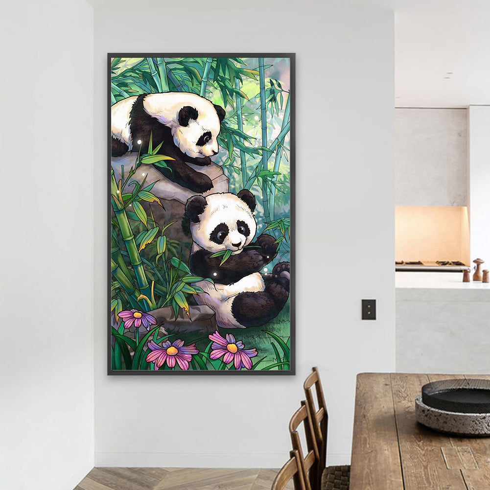 Bamboo Forest Panda - Full Square Drill Diamond Painting 40*70CM