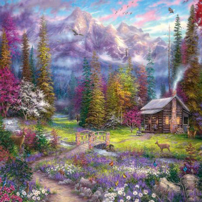 Hideaway Cottage - Full Square Drill Diamond Painting 50*50CM