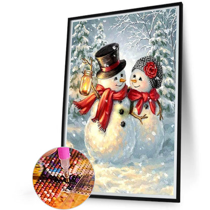 Winter Snowman - Full Square Drill Diamond Painting 45*60CM