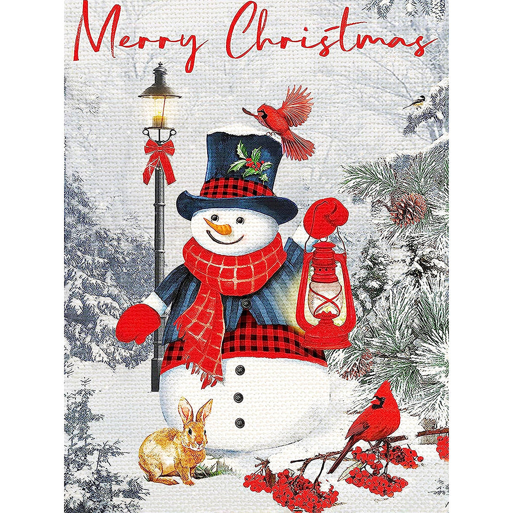 Snowman - Full Round Drill Diamond Painting 30*40CM