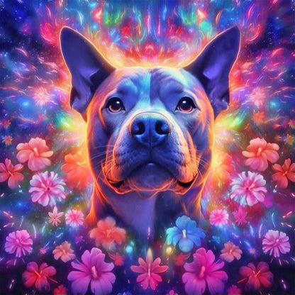 Colorful Dog - Full Round Drill Diamond Painting 30*30CM