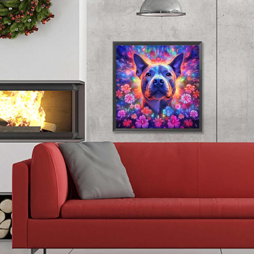Colorful Dog - Full Round Drill Diamond Painting 30*30CM