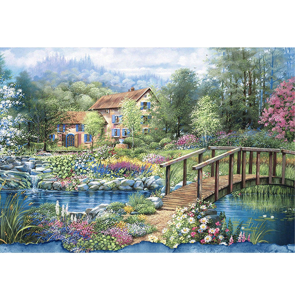 Forest Villa - 18CT Stamped Cross Stitch 60*45CM