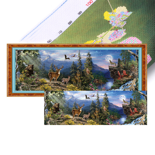 Forest Animals - 18CT Stamped Cross Stitch 90*30CM