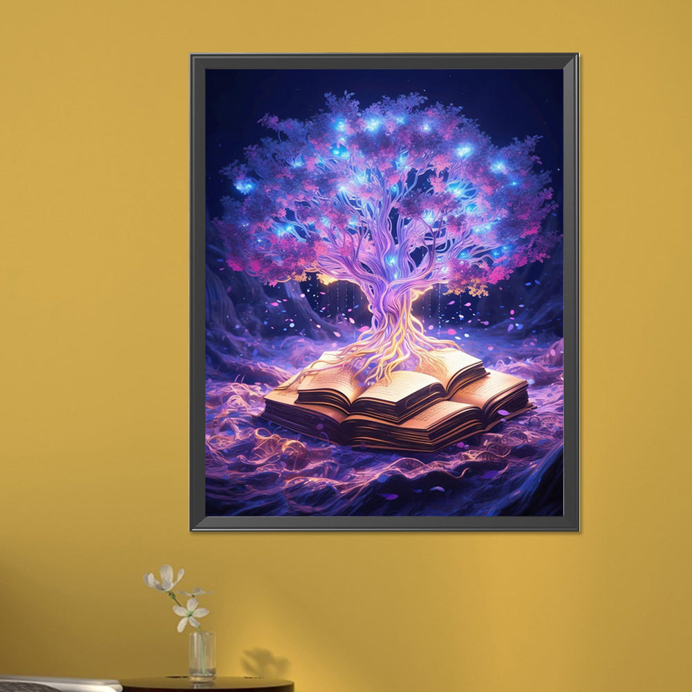 Purple Elf Tree - Full AB Dril Square Diamond Painting 40*50CM