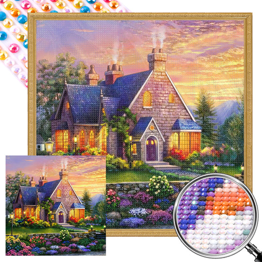 Country House - Full AB Dril Round Diamond Painting 40*40CM