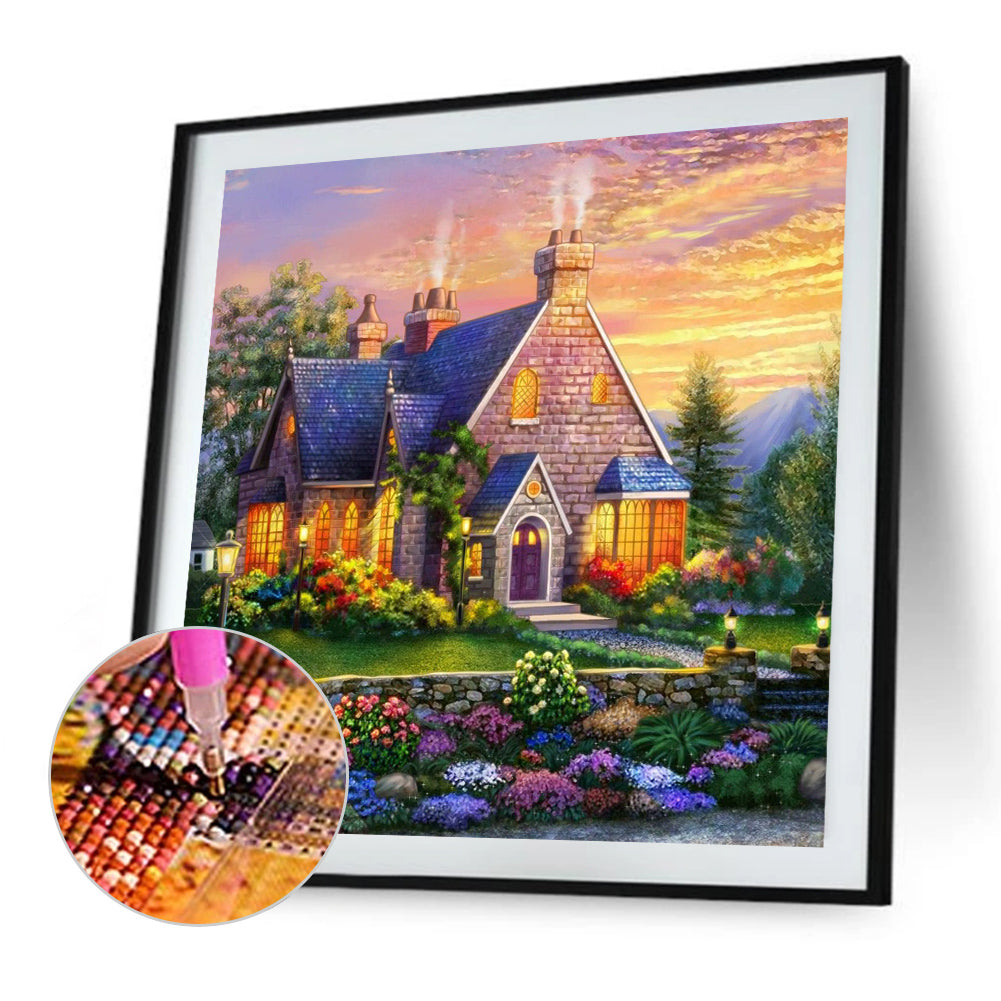 Country House - Full AB Dril Round Diamond Painting 40*40CM