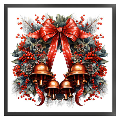 Christmas Wreath - 18CT Stamped Cross Stitch 30*30CM