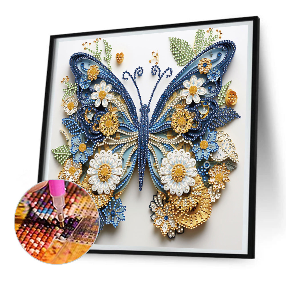 Butterfly Paper Painting - Special Shaped Drill Diamond Painting 30*30CM