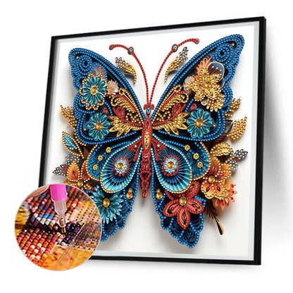 Butterfly Paper Painting - Special Shaped Drill Diamond Painting 30*30CM