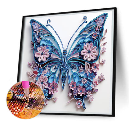 Butterfly Paper Painting - Special Shaped Drill Diamond Painting 30*30CM