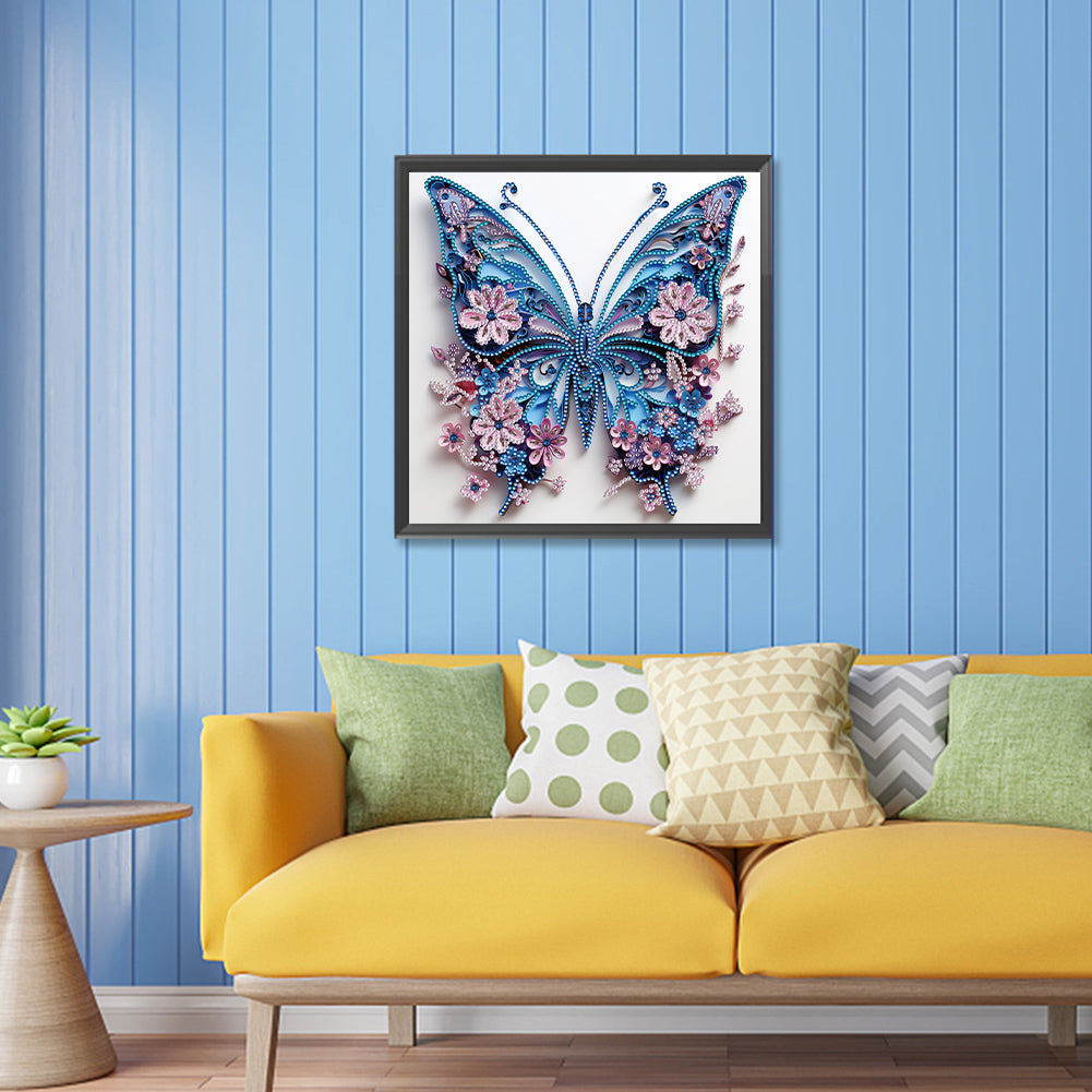 Butterfly Paper Painting - Special Shaped Drill Diamond Painting 30*30CM