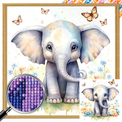 Elephant - Full AB Dril Square Diamond Painting 40*40CM