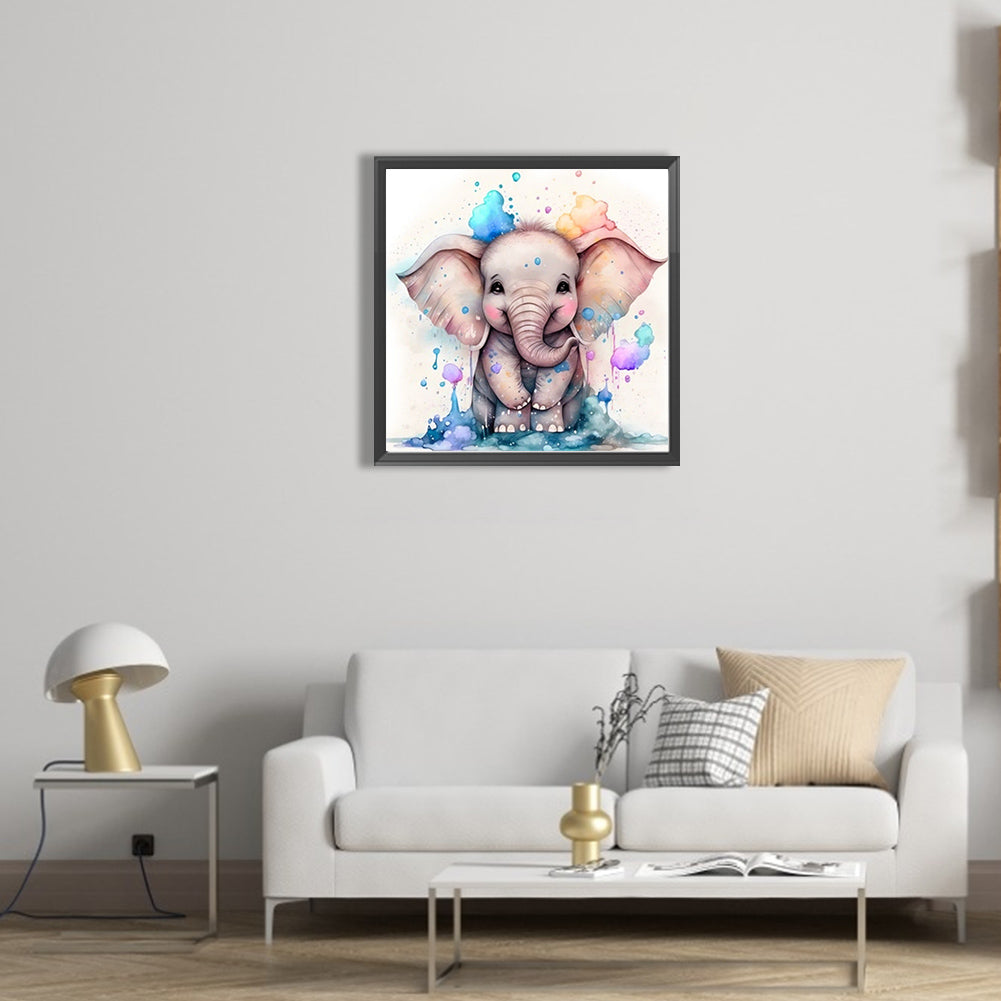 Elephant - Full AB Dril Square Diamond Painting 40*40CM