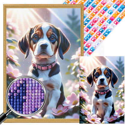 Puppy - Full AB Dril Square Diamond Painting 40*60CM