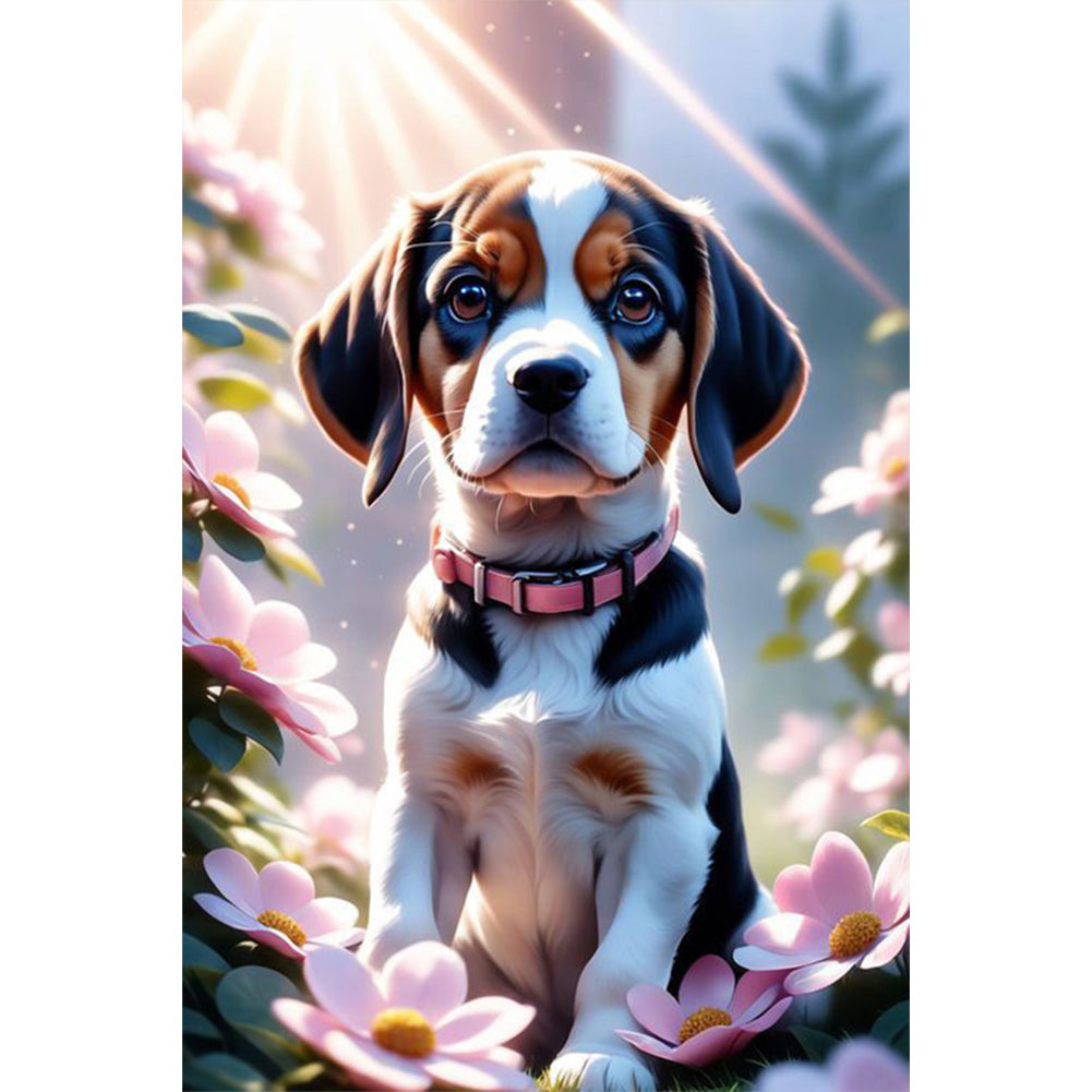 Puppy - Full AB Dril Square Diamond Painting 40*60CM