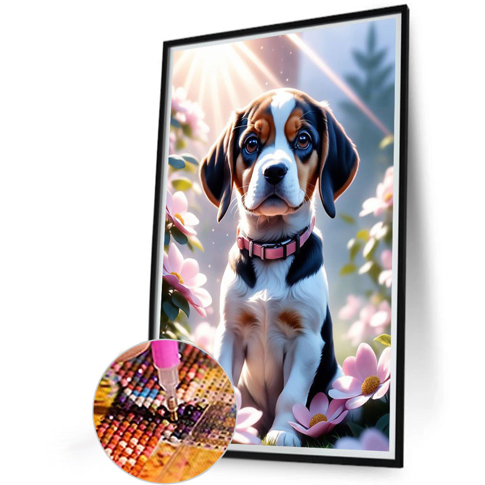 Puppy - Full AB Dril Square Diamond Painting 40*60CM