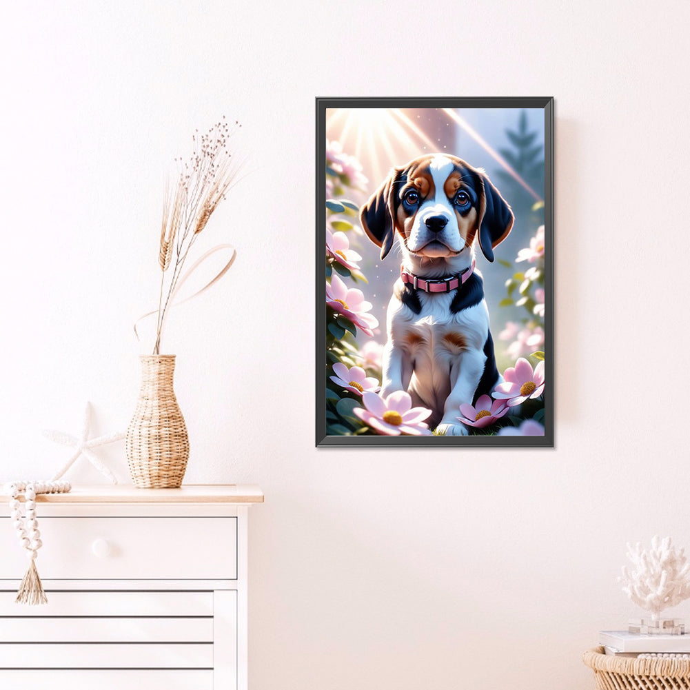 Puppy - Full AB Dril Square Diamond Painting 40*60CM