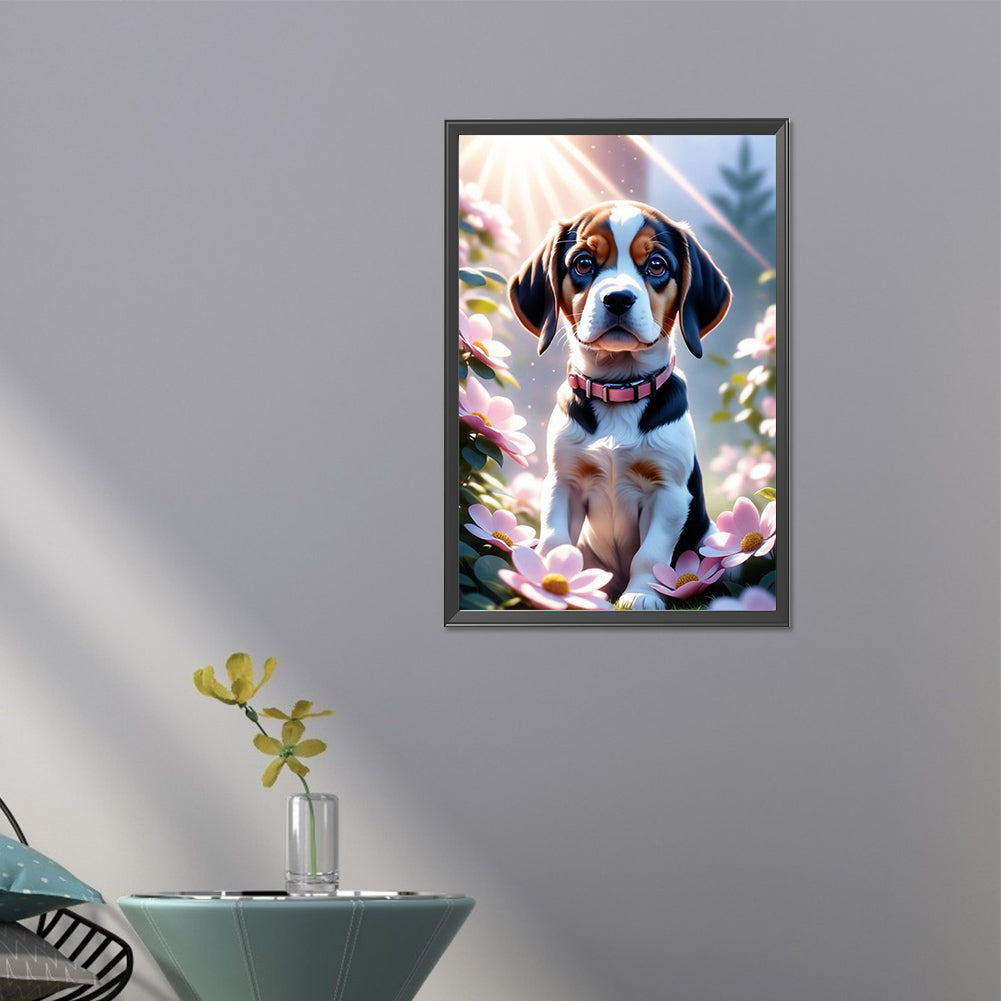 Puppy - Full AB Dril Square Diamond Painting 40*60CM