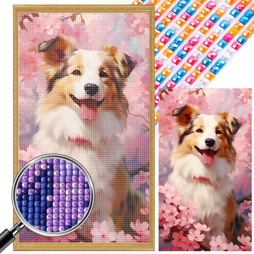 Puppy - Full AB Dril Square Diamond Painting 40*70CM