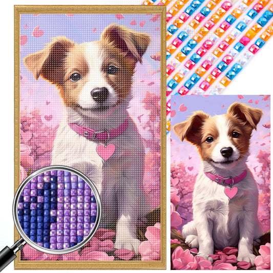 Puppy - Full AB Dril Square Diamond Painting 40*70CM