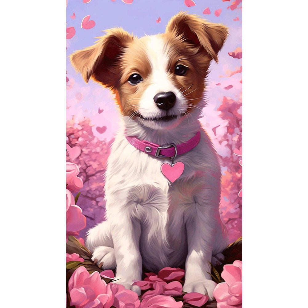 Puppy - Full AB Dril Square Diamond Painting 40*70CM