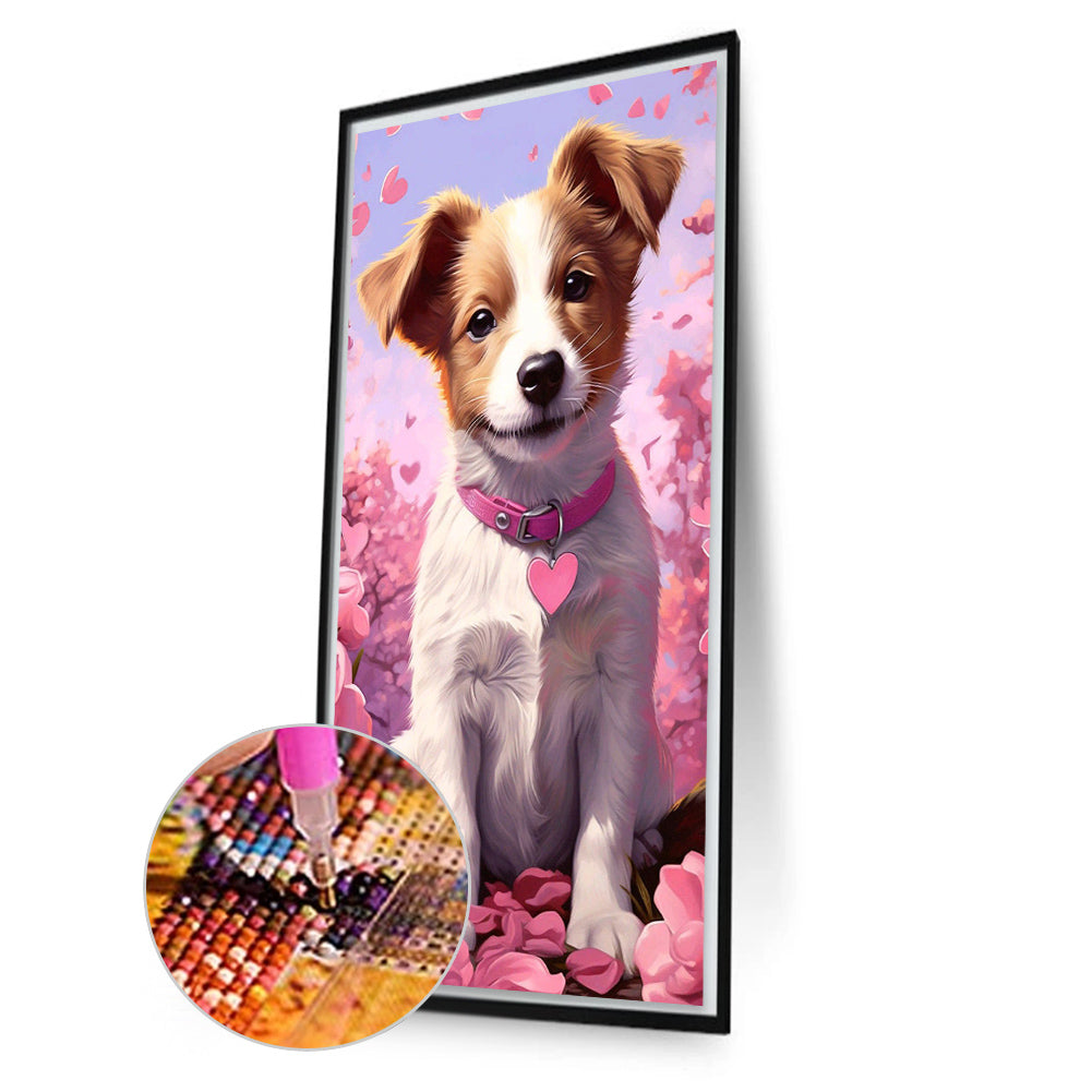 Puppy - Full AB Dril Square Diamond Painting 40*70CM