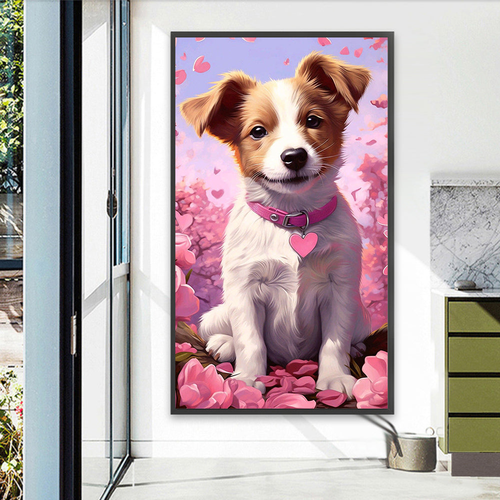 Puppy - Full AB Dril Square Diamond Painting 40*70CM