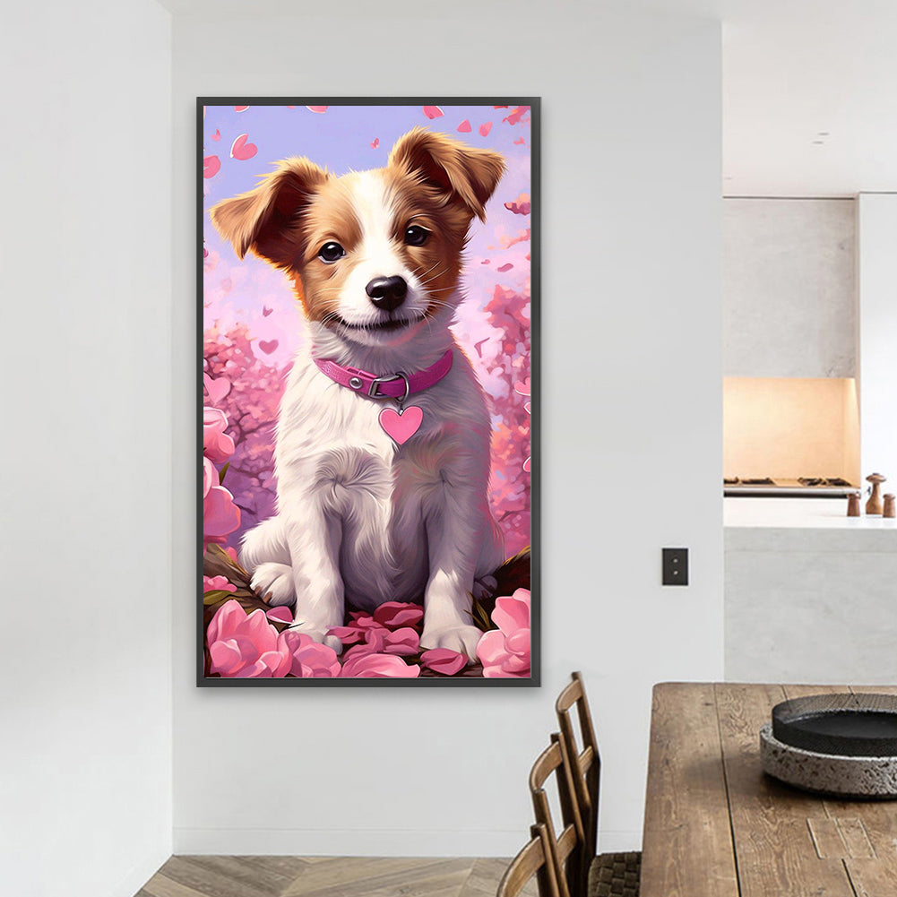 Puppy - Full AB Dril Square Diamond Painting 40*70CM