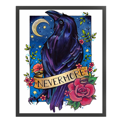 Crow Rose - 11CT Stamped Cross Stitch 40*50CM