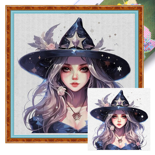 Halloween Witch - 11CT Stamped Cross Stitch 60*60CM