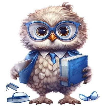 Reading Owl - 18CT Stamped Cross Stitch 25*30CM