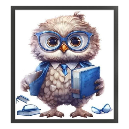 Reading Owl - 18CT Stamped Cross Stitch 25*30CM