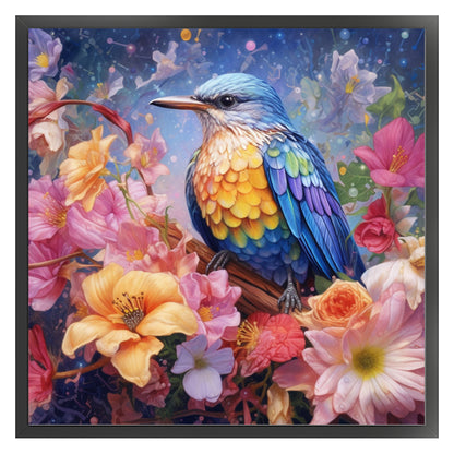 Flowers And Birds - 18CT Stamped Cross Stitch 40*40CM