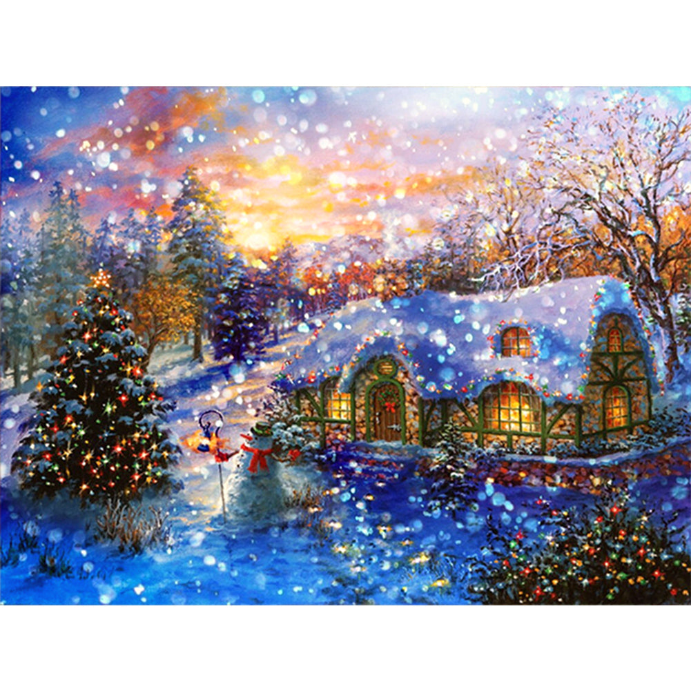 Snow Scene - Full Square Drill Diamond Painting 40*30CM