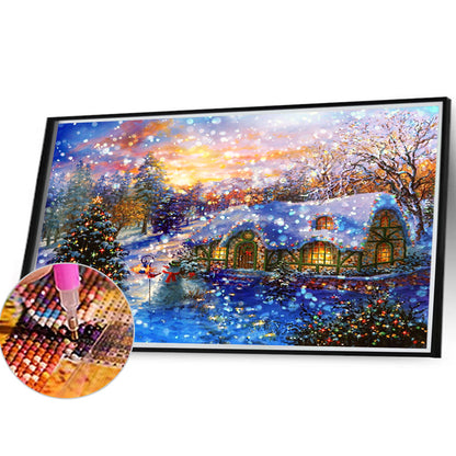 Snow Scene - Full Square Drill Diamond Painting 40*30CM