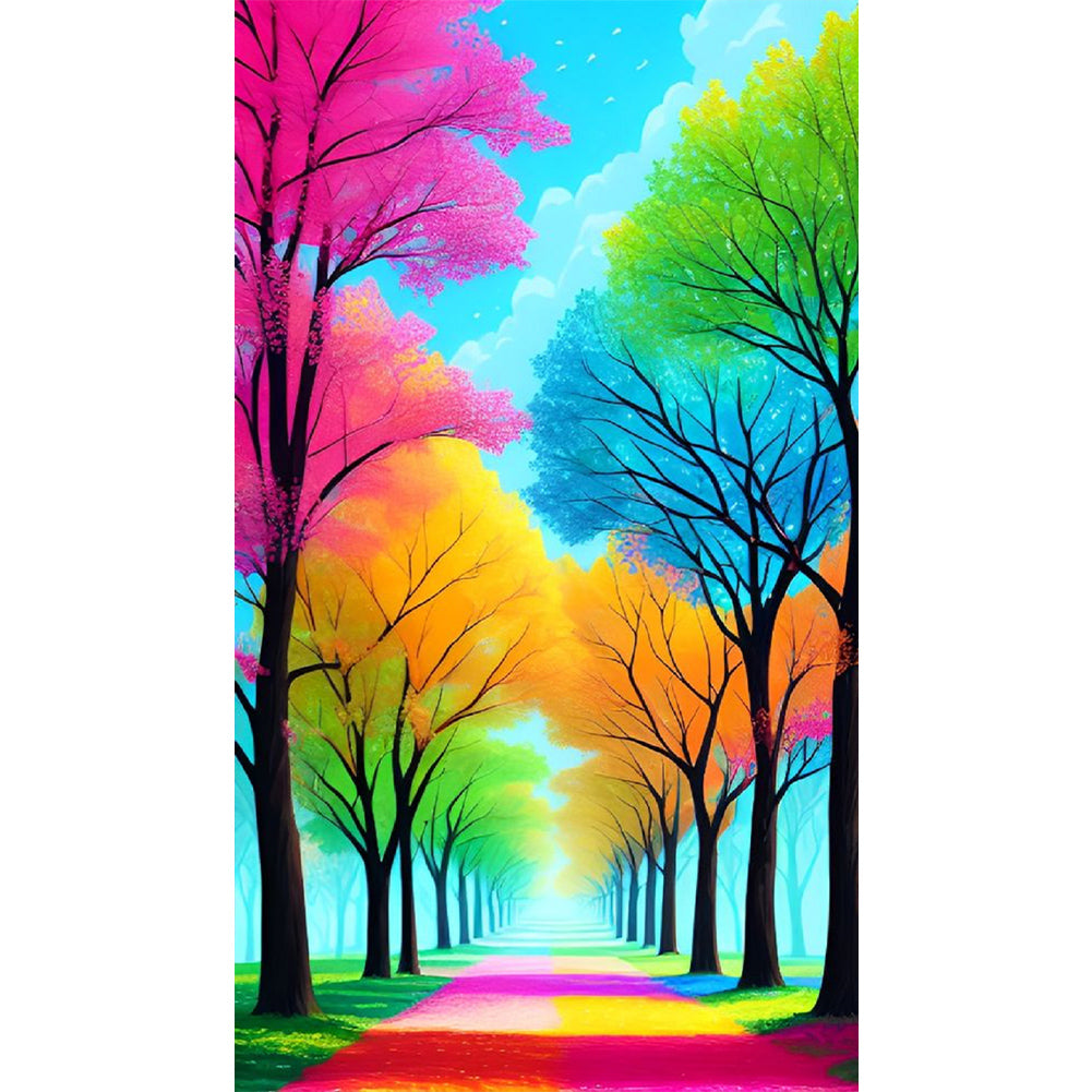 Colorful Forest Path - Full AB Dril Round Diamond Painting 40*70CM