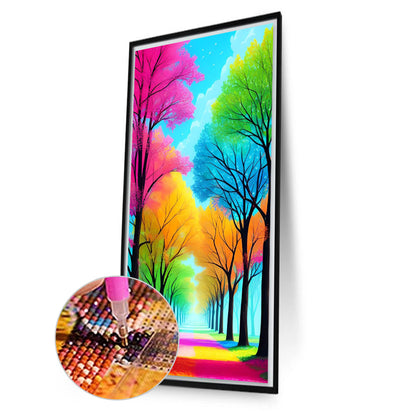 Colorful Forest Path - Full AB Dril Round Diamond Painting 40*70CM