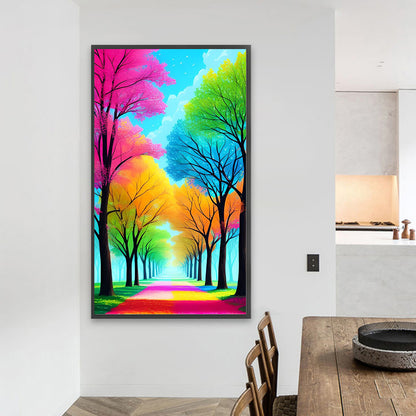 Colorful Forest Path - Full AB Dril Round Diamond Painting 40*70CM