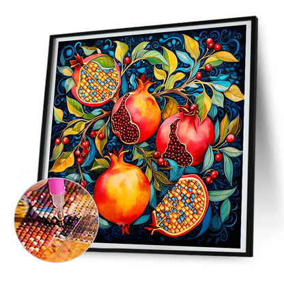 Pomegranate - Full Round Drill Diamond Painting 30*30CM