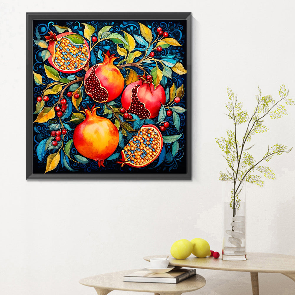 Pomegranate - Full Round Drill Diamond Painting 30*30CM