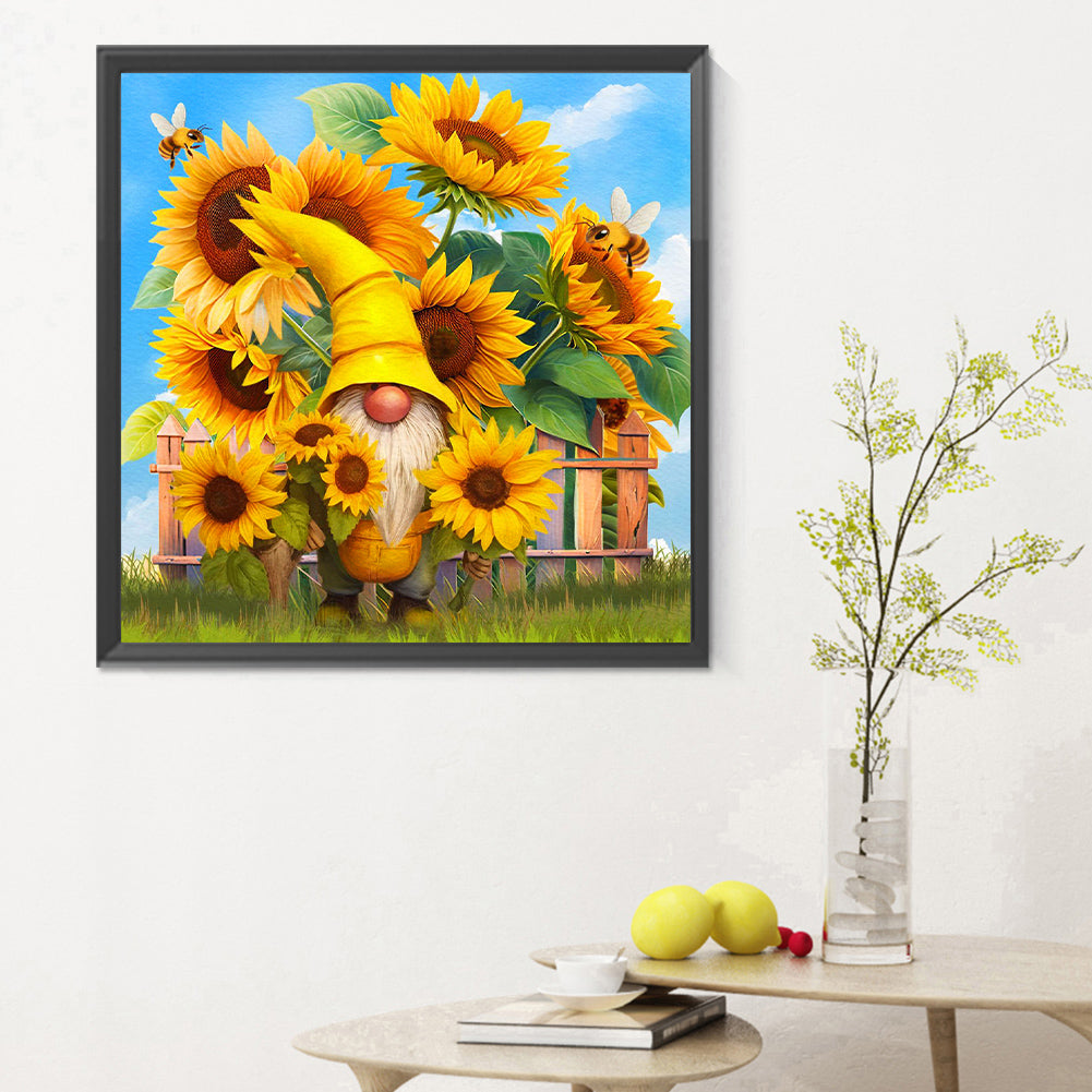 Sunflowers And Goblins - Full Round Drill Diamond Painting 30*30CM