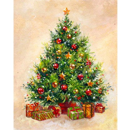 Christmas Tree And Gifts - Full Round Drill Diamond Painting 40*50CM