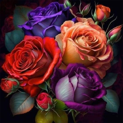 Rose - Full Round Drill Diamond Painting 30*30CM