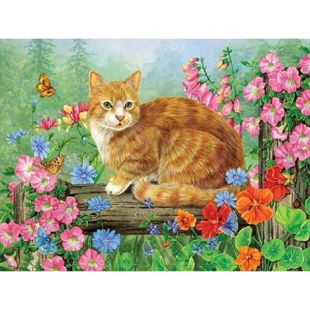 Cat - Full Square Drill Diamond Painting 40*30CM