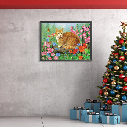 Cat - Full Square Drill Diamond Painting 40*30CM