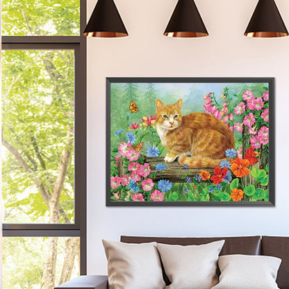 Cat - Full Square Drill Diamond Painting 40*30CM