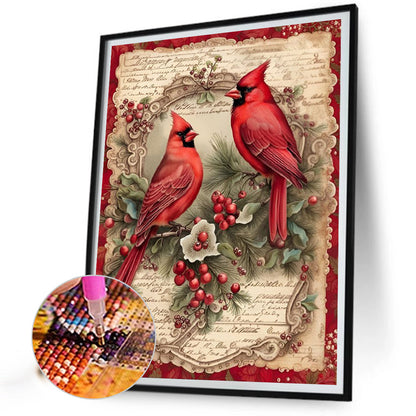 Christmas Cardinal - Full Square Drill Diamond Painting 40*50CM