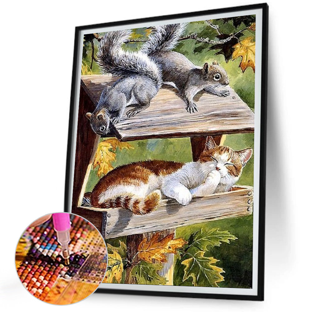 Cat - Full Square Drill Diamond Painting 30*40CM