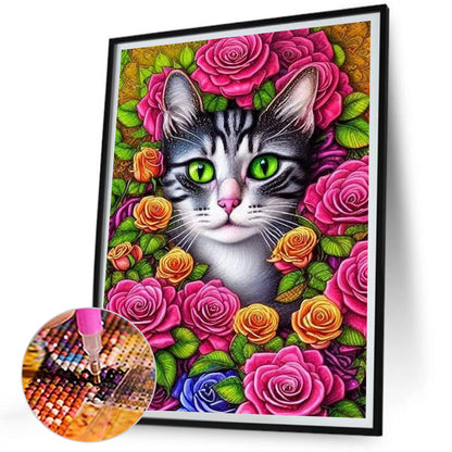 Cat - Full Square Drill Diamond Painting 30*40CM